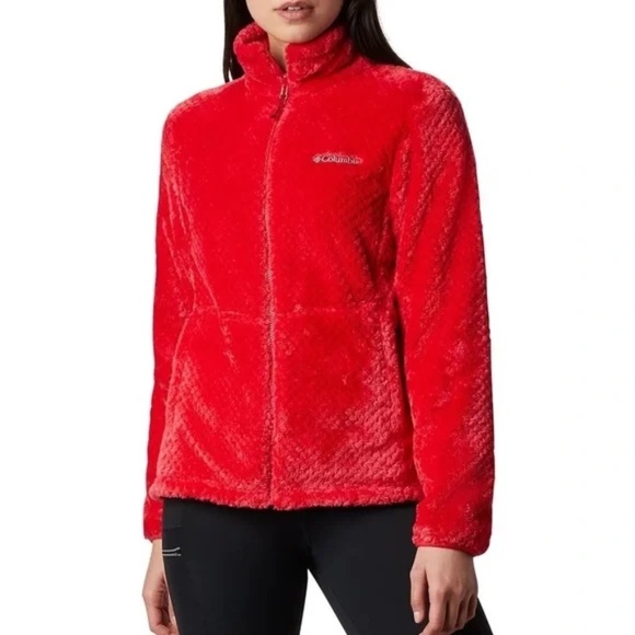 Columbia Interchange Bugaboo II Fleece Jacket Full Zip Red Women's Size Small - Picture 1 of 11